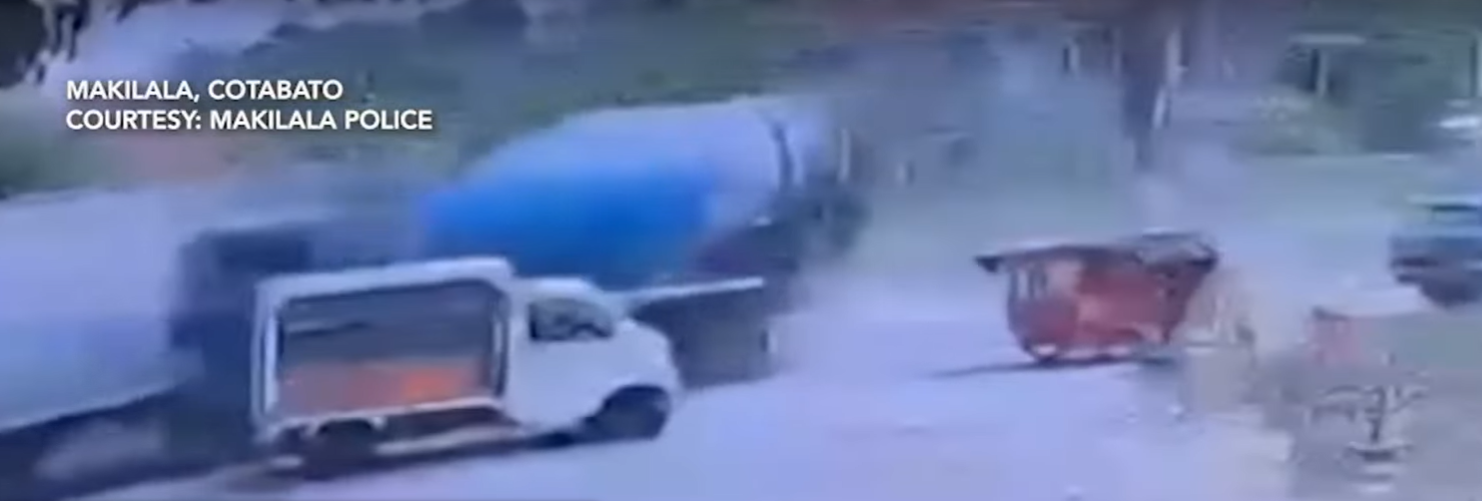 Cement truck, nawalan ng preno at nagdulot ng multi-vehicle crash sa Cotabato